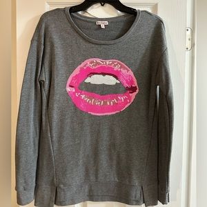 Juicy Couture Crewneck Sweatshirt with Sequin Mouth